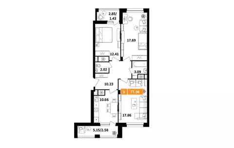 3-к кв. Московская область, Химки Планерный квартал жилой комплекс ...