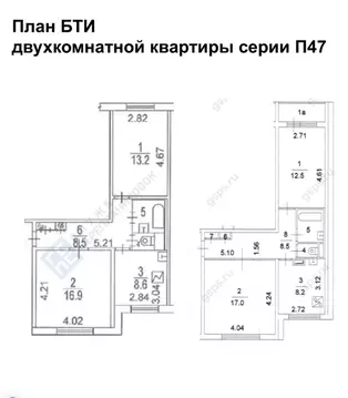 2-к кв. Москва ул. Академика Миллионщикова, 31 (52.0 м)