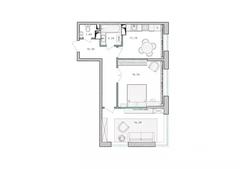 2-к кв. Московская область, Пушкино Ярославское ш., 194к1 (59.3 м)