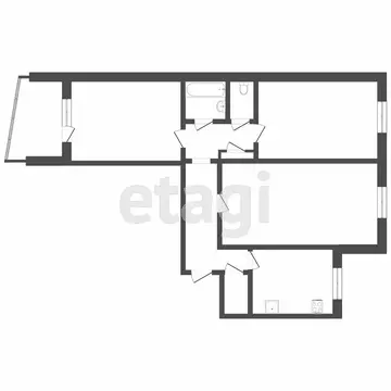 3-комнатная квартира: Тюмень, Широтная улица, 108 (66.1 м)