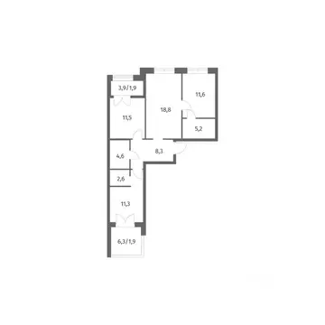 3-к кв. Ленинградская область, Ломоносовский район, Аннинское ...