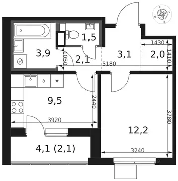 1-к кв. Московская область, Химки Клязьма-Старбеево мкр, Международный ...