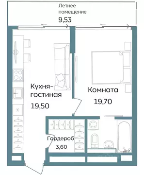 2-к кв. Крым, Саки ул. Морская (52.33 м)