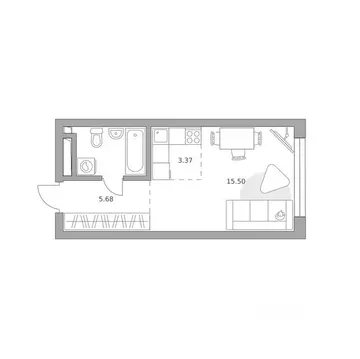 Студия Москва Северный ао, Западное Дегунино р-н, Тринити жилой ...