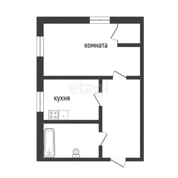 1-комнатная квартира: Златоуст, 2-я Тесьминская улица, 111 (31.7 м)