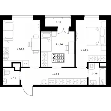 2-к кв. Нижегородская область, Нижний Новгород Ленгородок мкр, Мед ...