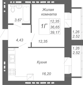 1-к кв. Татарстан, Зеленодольский район, Осиновское с/пос, с. Осиново ...