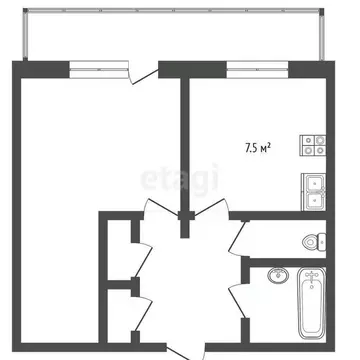 1-к кв. Кемеровская область, Юрга Фестивальная ул., 3 (34.8 м)