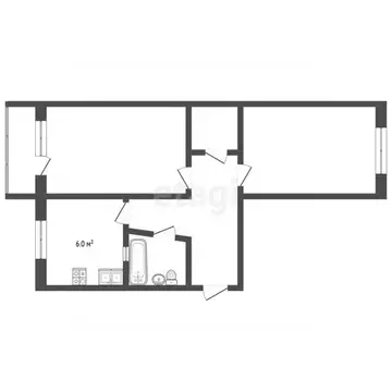 2-к кв. Владимирская область, Муром Кооперативная ул., 10А (45.2 м)