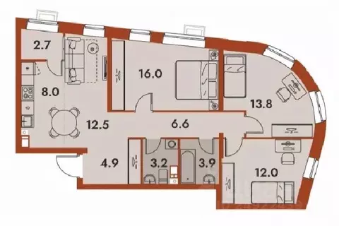 4-к кв. Нижегородская область, Нижний Новгород Ленгородок мкр, Первый ...