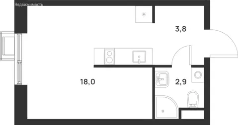 Квартира-студия: Москва, НАО, район Коммунарка, улица Разведчика Дейча ...