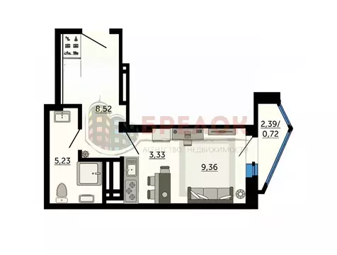 Студия Ростовская область, Ростов-на-Дону Привокзальная ул., 9 (29.0 ...