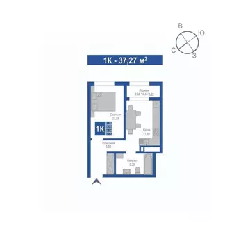 1-к кв. Крым, Джанкой  (35.98 м)