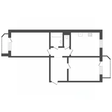 2-к кв. Тюменская область, Тюмень Широтная ул., 126к1 (66.8 м)
