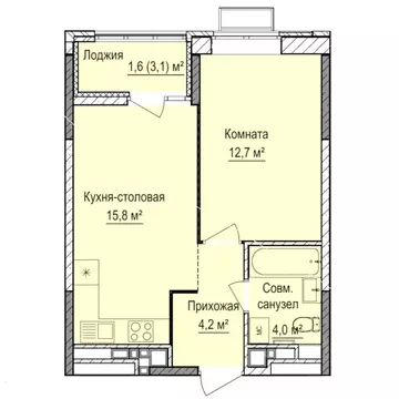 1-к кв. Удмуртия, Ижевск Восток СНТ, 112 (38.3 м)