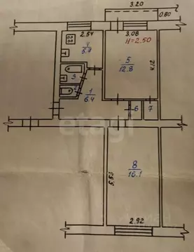 2-к кв. Волгоградская область, Волгоград Триумфальная ул., 14 (46.6 м)