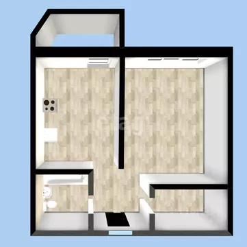 1-к кв. Воронежская область, Воронеж ул. Суворова, 122А (41.1 м)