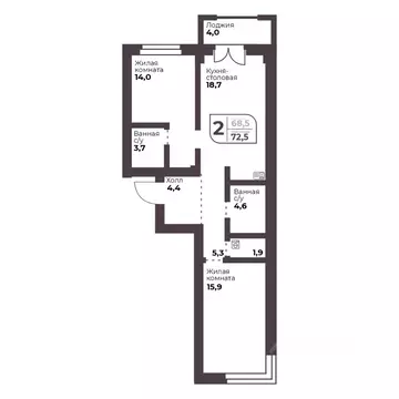 2-к кв. Челябинская область, Сосновский муниципальный округ, пос. ...