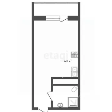 Студия Тюменская область, Тюмень ул. Тимофея Чаркова, 28 (27.6 м)