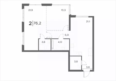 2-к кв. Пензенская область, Пенза Велларт Сити жилой комплекс (76.2 м)