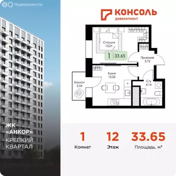 1-комнатная квартира: Нижний Новгород, 15-й квартал Канавинского ...