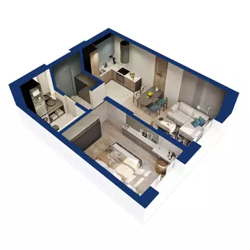 1-к кв. Башкортостан, Уфа Глумилино жилрайон,  (43.86 м)