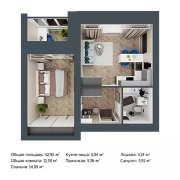 2-к кв. Марий Эл, Йошкар-Ола городской округ, с. Семеновка ул. ...