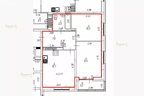 2-комнатная квартира: Екатеринбург, Счастливая улица, 16 (49.7 м)