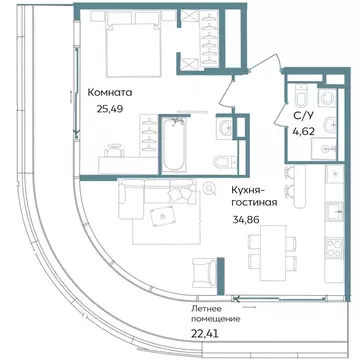 2-к кв. Крым, Саки ул. Морская (87.38 м)