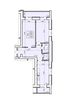 2-к кв. Саратовская область, Энгельс Новобазарная ул., 4 (76.4 м)