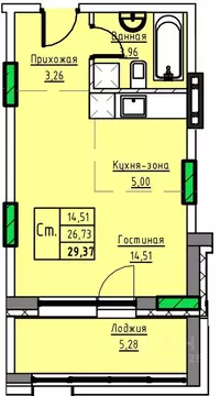 1-к кв. Алтайский край, Заринск 1-й мкр,  (29.37 м)