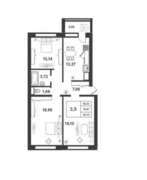 3-к кв. Новгородская область, Великий Новгород ул. Якова Павлова, 15 ...