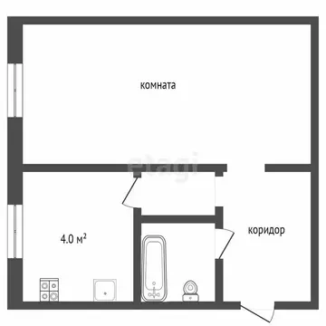 1-комнатная квартира: Самара, улица Мориса Тореза, 34 (31.1 м)