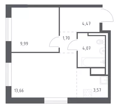 1-к кв. Ленинградская область, Ломоносовский район, Лаголовское с/пос, ...