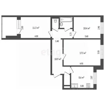 3-к кв. Орловская область, Орел ул. Дмитрия Блынского, 12 (63.4 м)