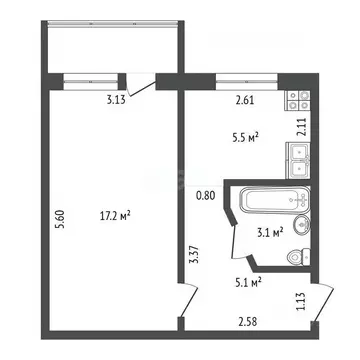 1-к кв. Владимирская область, Ковров ул. Зои Космодемьянской, 1/6 ...