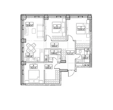 3-комнатная квартира: Москва, Волоколамское шоссе, 95/2к10 (78.2 м)
