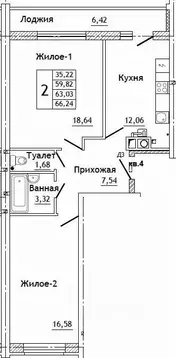 2-к кв. Смоленская область, Смоленский муниципальный округ, д. ...