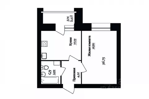 1-к кв. Вологодская область, Череповец 107-й мкр, ГринВилль жилой ...