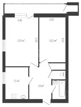 2-к кв. Ярославская область, Ярославль ул. Ухтомского, 9 (49.0 м)