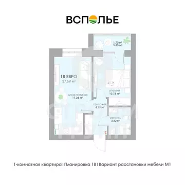 1-к кв. Владимирская область, Суздаль  (37.69 м)