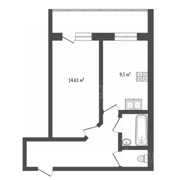 1-к кв. Марий Эл, Йошкар-Ола ул. Тургенева, 12 (40.1 м)