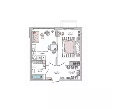 1-к кв. Крым, Судак ул. Инициативных, 80 (48.5 м)