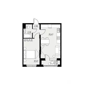 1-к кв. Тамбовская область, Тамбов Телецентр мкр, Строганов жилой ...