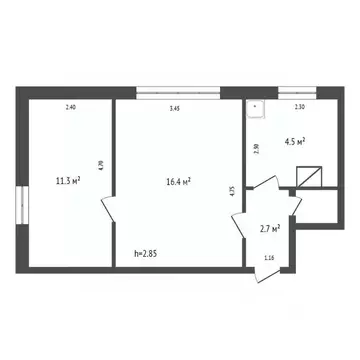 2-к кв. Красноярский край, Красноярск Стрелочная ул., 17 (35.9 м)