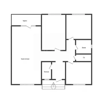 Дом в Курская область, Курский район, Рышковский сельсовет, Кислино ...