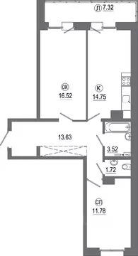 2-к кв. Иркутская область, Иркутск ИВАТУ городок, Авиатор жилой ...