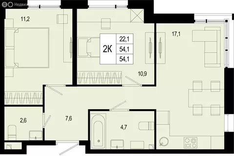Квартира-студия: Московская область, городской округ Подольск, деревня ...