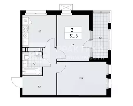 Продается 2-комнатная квартира