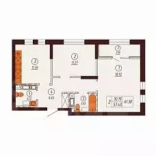 2-к кв. Оренбургская область, Оренбург Северный жилрайон, Фамильные ...